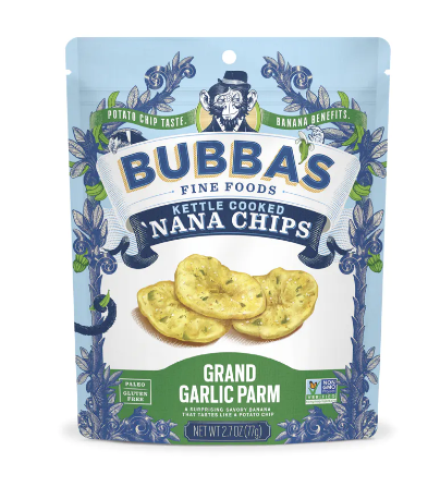 bubbas grand garlic parm 'nana chips